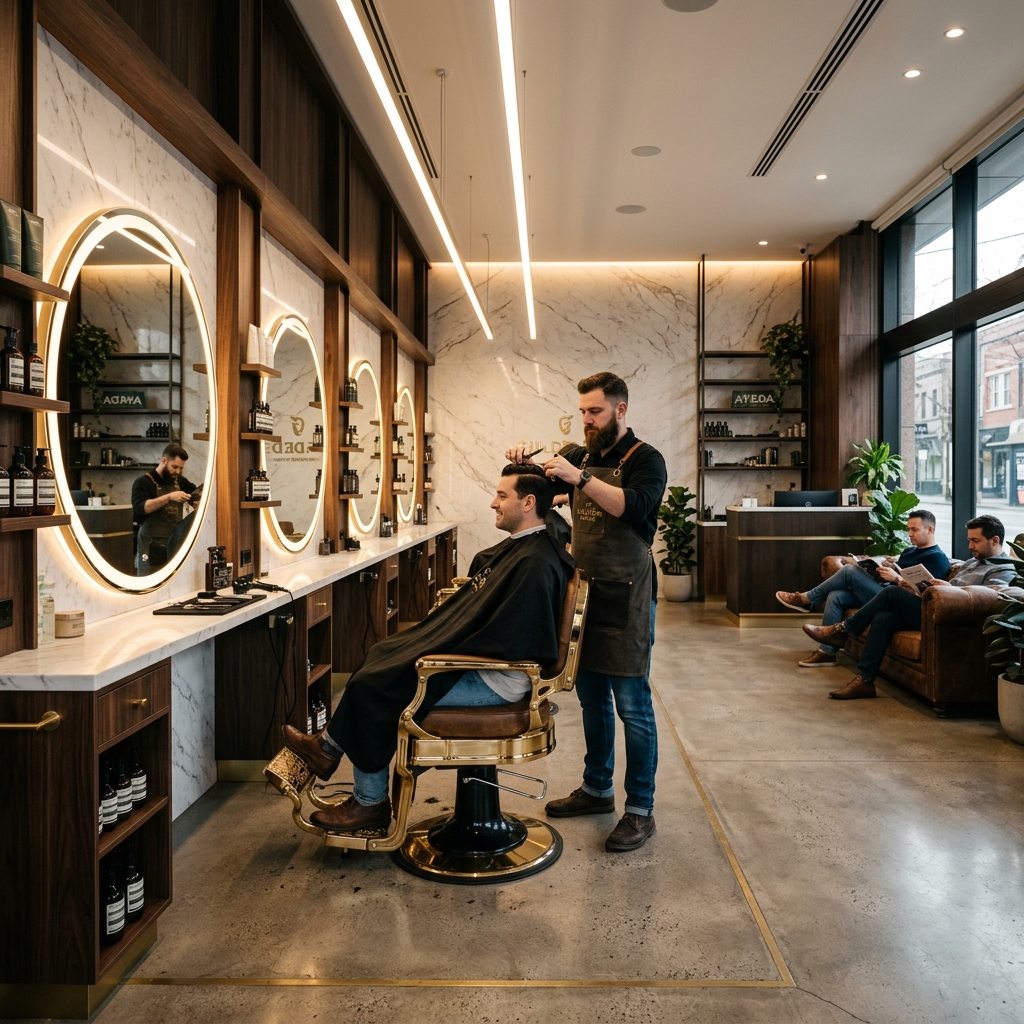 Luxury Barbershop Interior